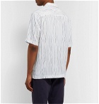 Sunspel - Camp-Collar Striped Lyocell Shirt - White