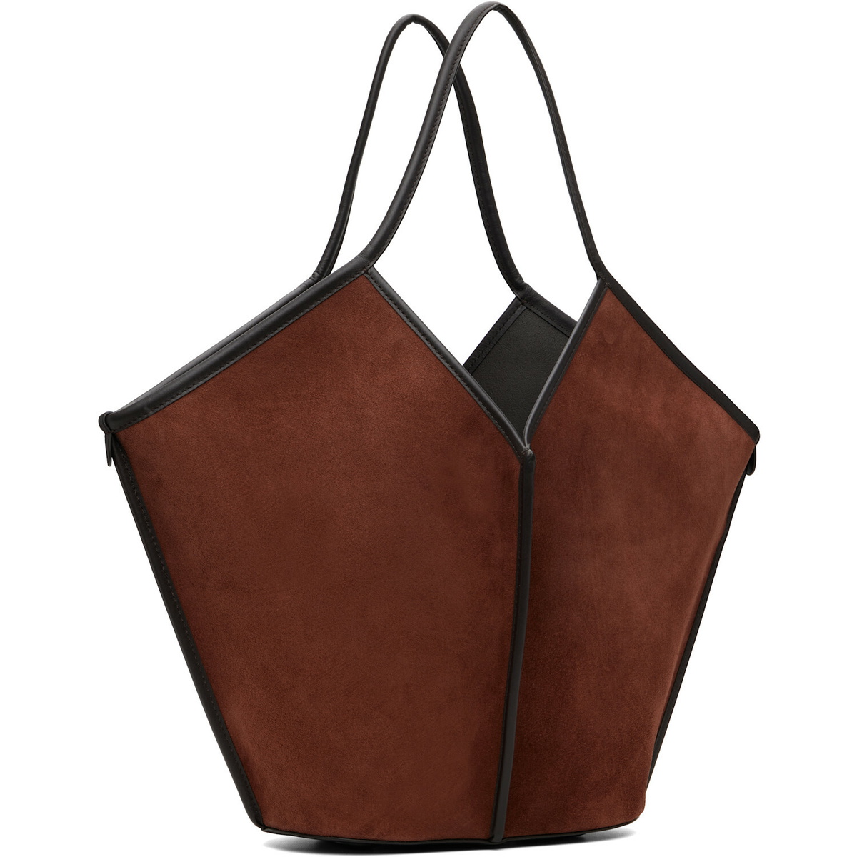 HEREU Brown Calella Suede Tote