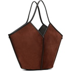 HEREU Brown Calella Suede Tote