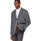 Thom Browne Grey Typewriter Cloth Unconstructed Blazer