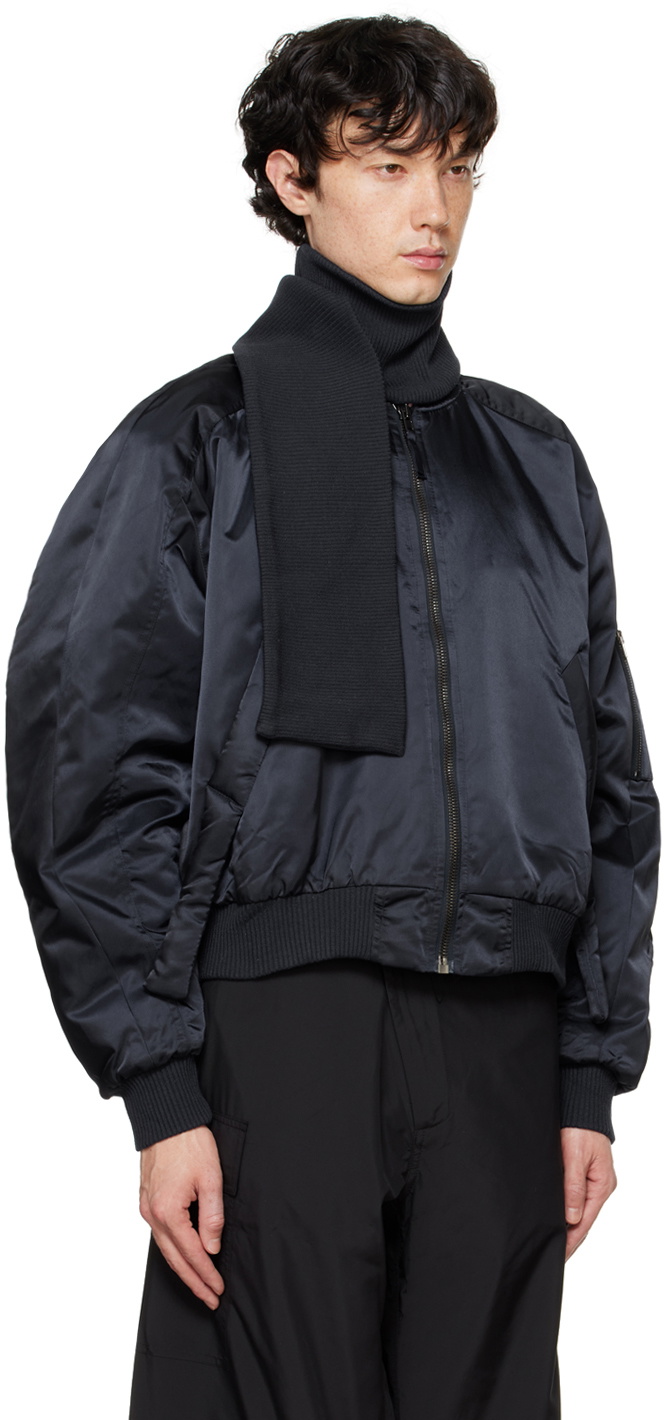 Ottolinger Navy Scarf Bomber Jacket Ottolinger