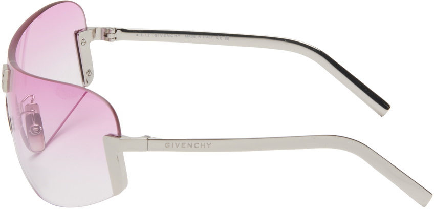 Givenchy Silver Rimless Thin Mask Sunglasses Givenchy display picture 2