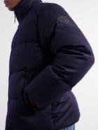 Burberry - Logo-Appliqué Quilted Cashmere Down Jacket - Blue