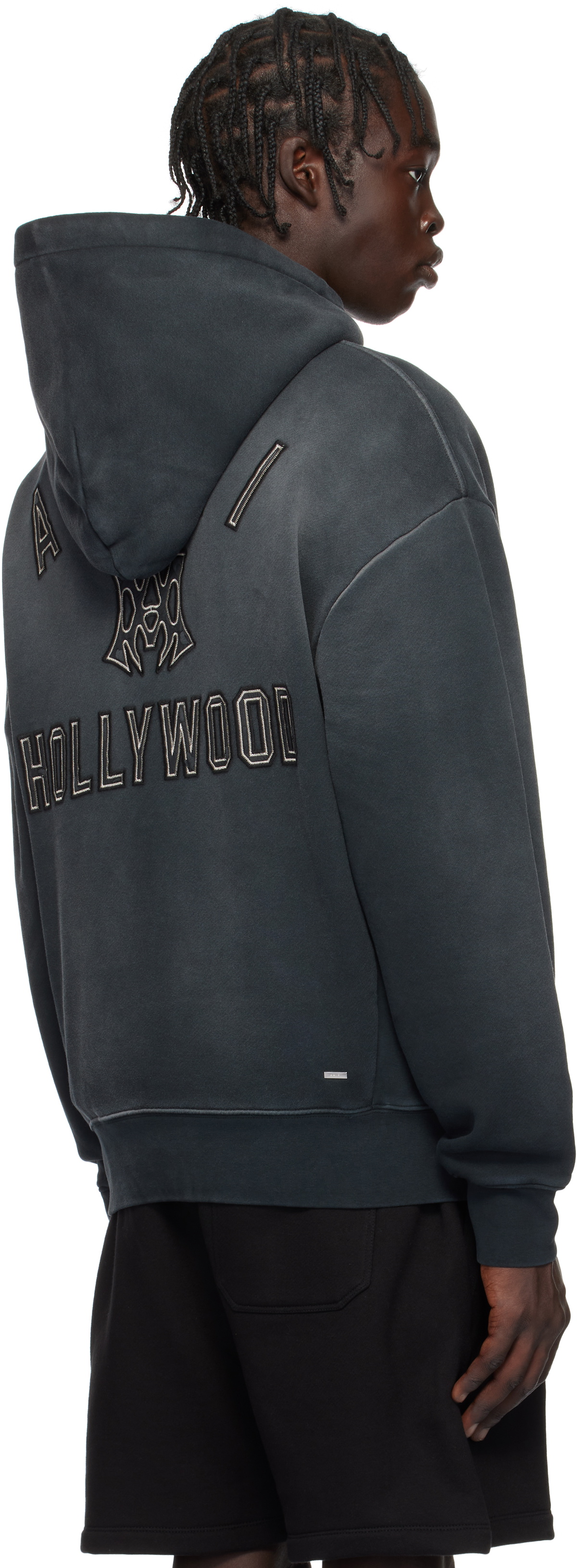 AMIRI Black 'MA' Hollywood Oversized Hoodie Amiri AMIRI Black 'MA' Hollywood Oversized Hoodie Amiri