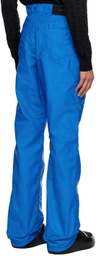 Ferragamo Blue Wide-Leg Trousers