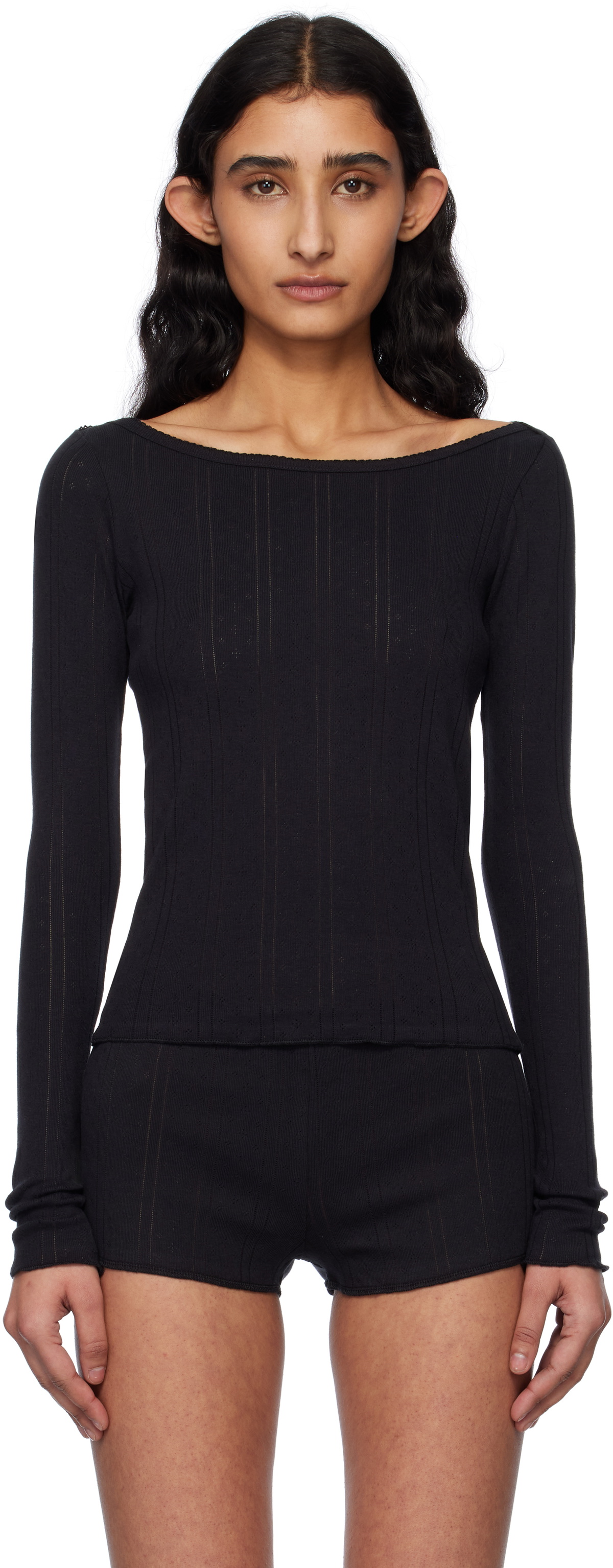 Cou Cou Black 'The Bateau' T-shirt