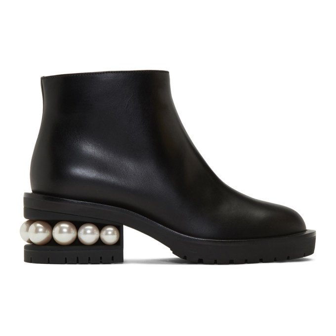 Black Casati Pearl Combat Boots