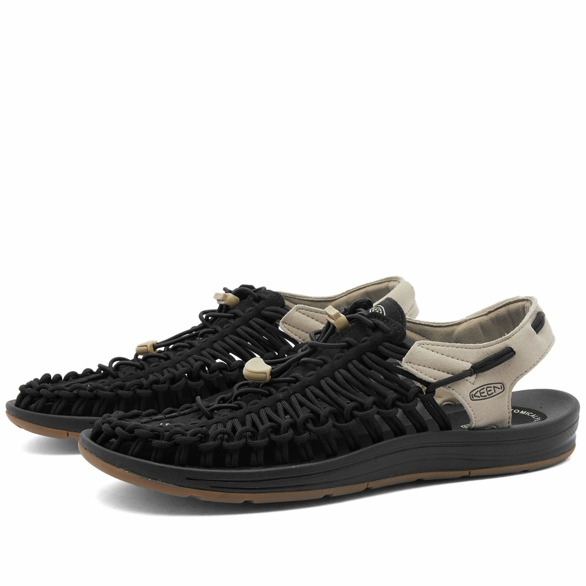 Keen Men's Uneek OG Sneakers in Black/Plaza Taupe KEEN