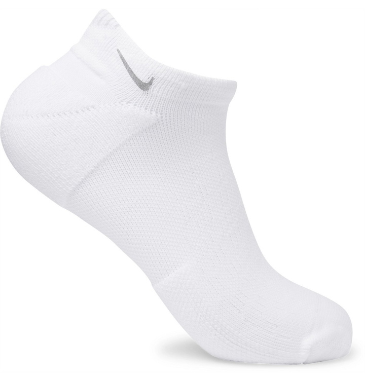 Photo: Nike Running - Elite Cushioned Dri-FIT No-Show Socks - White