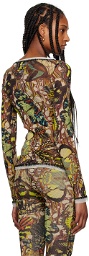 Jean Paul Gaultier Multicolor 'The Butterly' Long Sleeve T-Shirt
