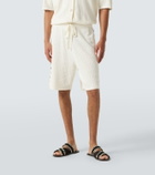 Commas Crochet cotton and hemp Bermuda shorts