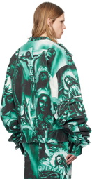Gerrit Jacob Green Oversized Denim Jacket
