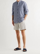 MR P. - Striped Cotton-Blend Shorts - Gray