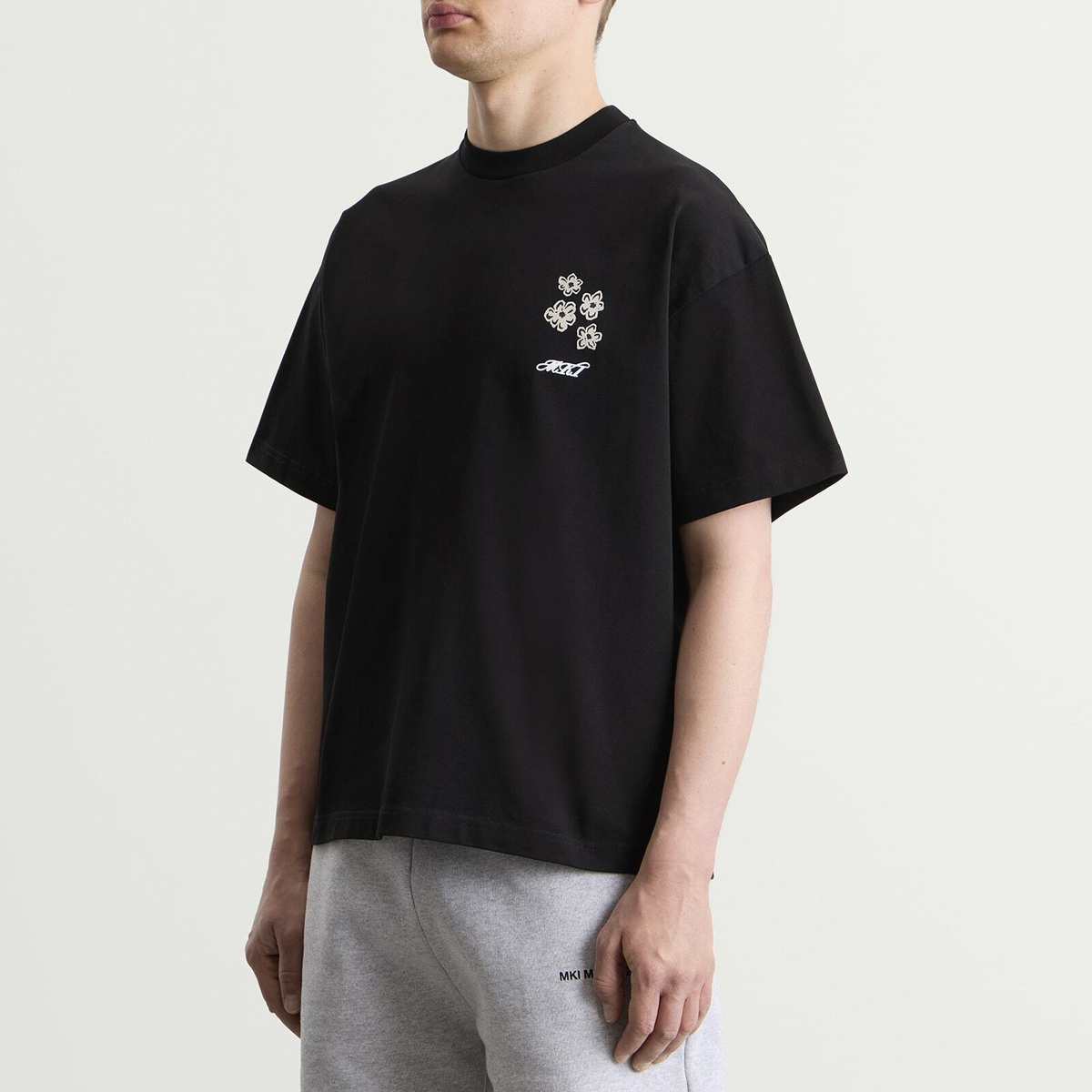 MKI Men's Hibiscus T-Shirt in Black