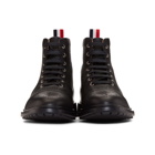 Thom Browne Black Toe Cap Lace-Up Boots