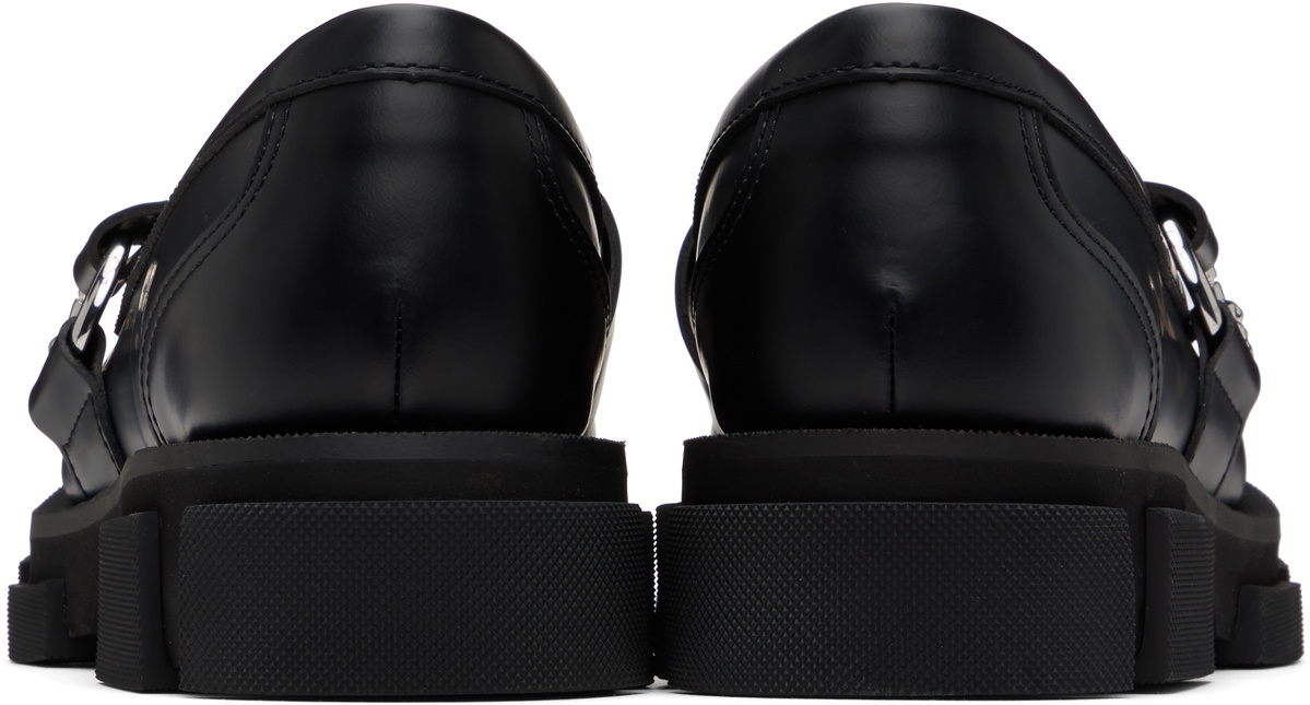 both Black Gao Pierced Loafers