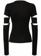 HELMUT LANG Slash Cut Out Long Sleeve Top
