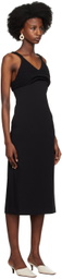 Recto Black Chunky Bra Top Patch Midi Dress