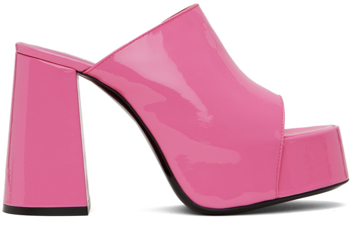 Photo: BY FAR Pink Brad Heeled Sandals