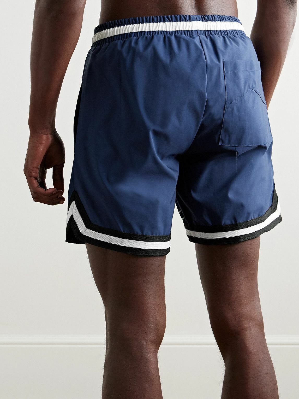 Rhude - Straight-Leg Mid-Length Logo-Print Swim Shorts