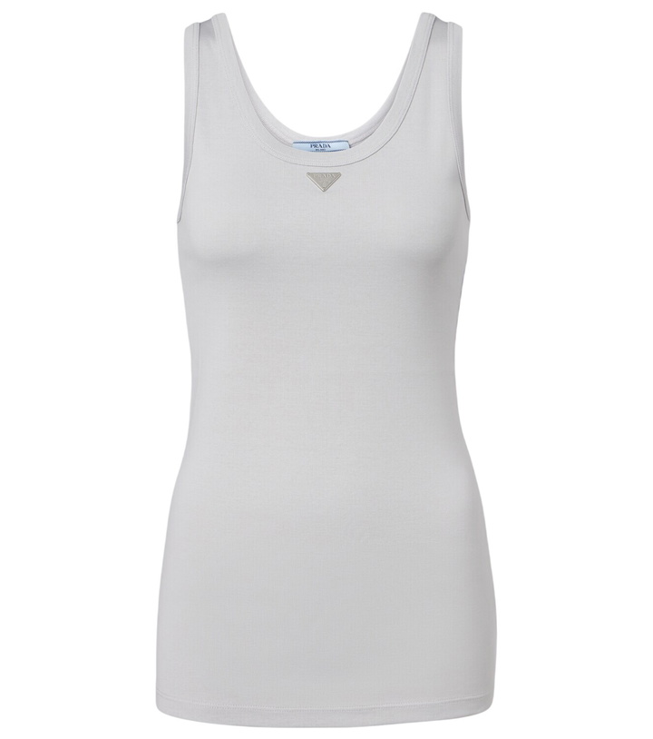 Photo: Prada Ribbed-knit cotton tank top
