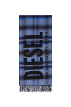 Diesel Wool-blend scarf with check pattern - Scarf Mens in Blue