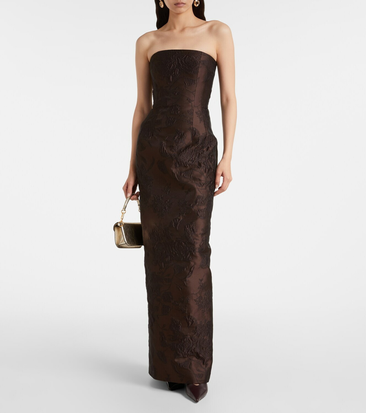 Emilia Wickstead Laelia jacquard corset gown