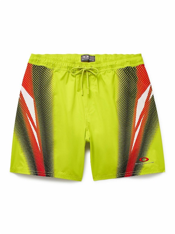 Photo: Saturdays NYC - Oakley Timothy Straight-Leg Mid-Length Printed Swim Shorts - Green