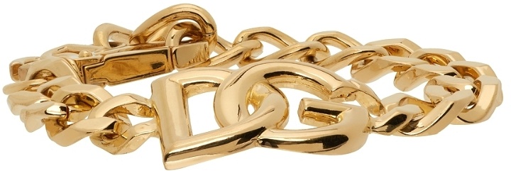 Photo: Dolce & Gabbana Gold Logo Chain Bracelet