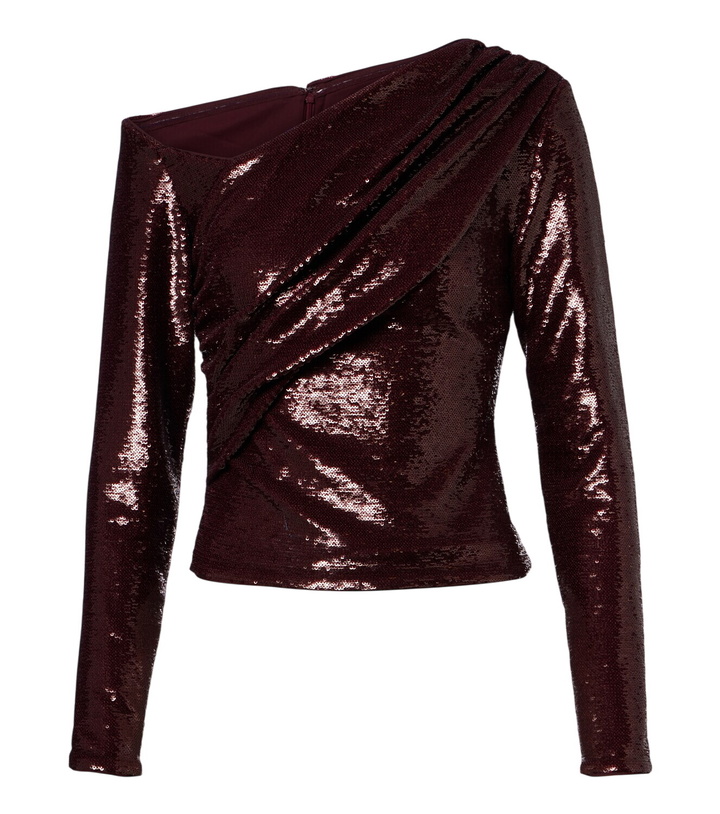 Photo: Roland Mouret Draped sequined asymmetric top