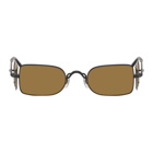 Matsuda Black and Gold Titanium 10611H Sunglasses