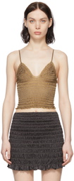 Gauntlett Cheng Brown Polyester Camisole