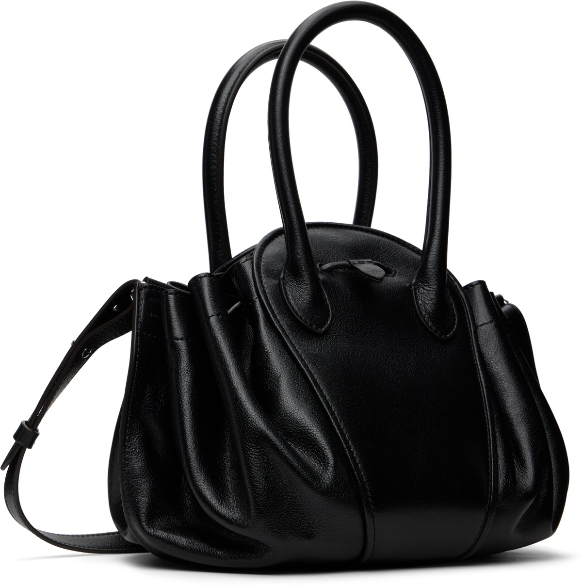 Marni Black Leather Tulipea Small Bag