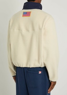 Cherry Los Angeles Racing Logo-appliquéd Half-zip Fleece Cream