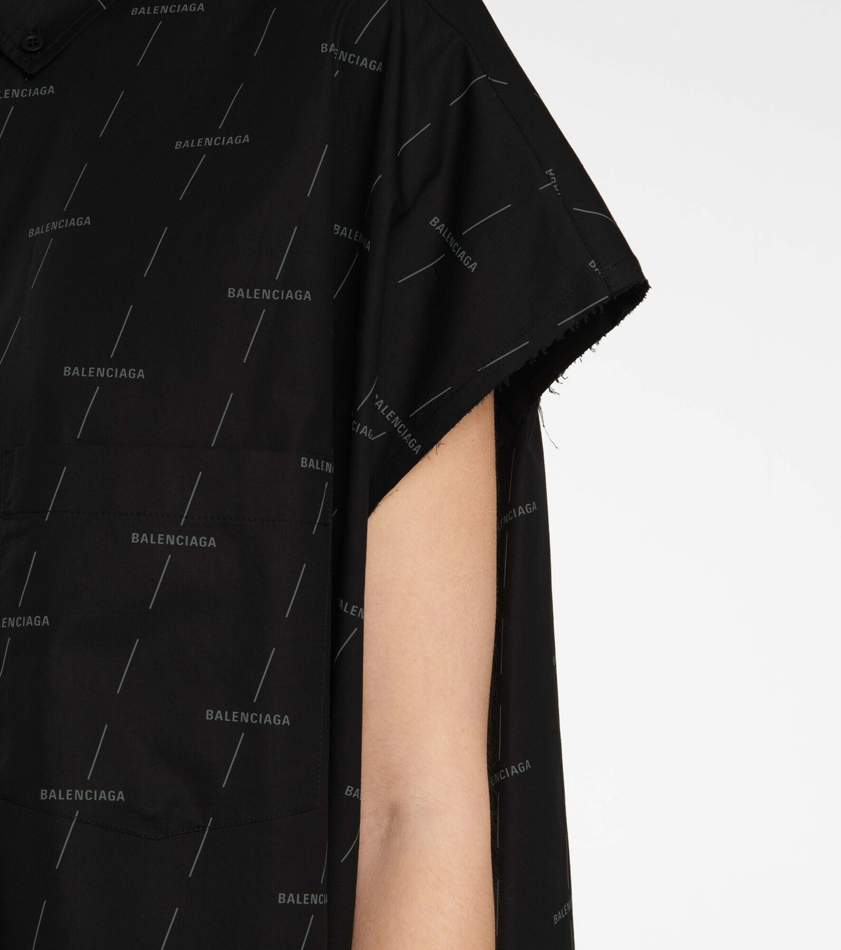 Balenciaga - Logo cotton poplin dress Balenciaga