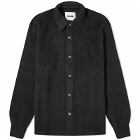 Jil Sander Men's Wool Mohair Overshirt in Black