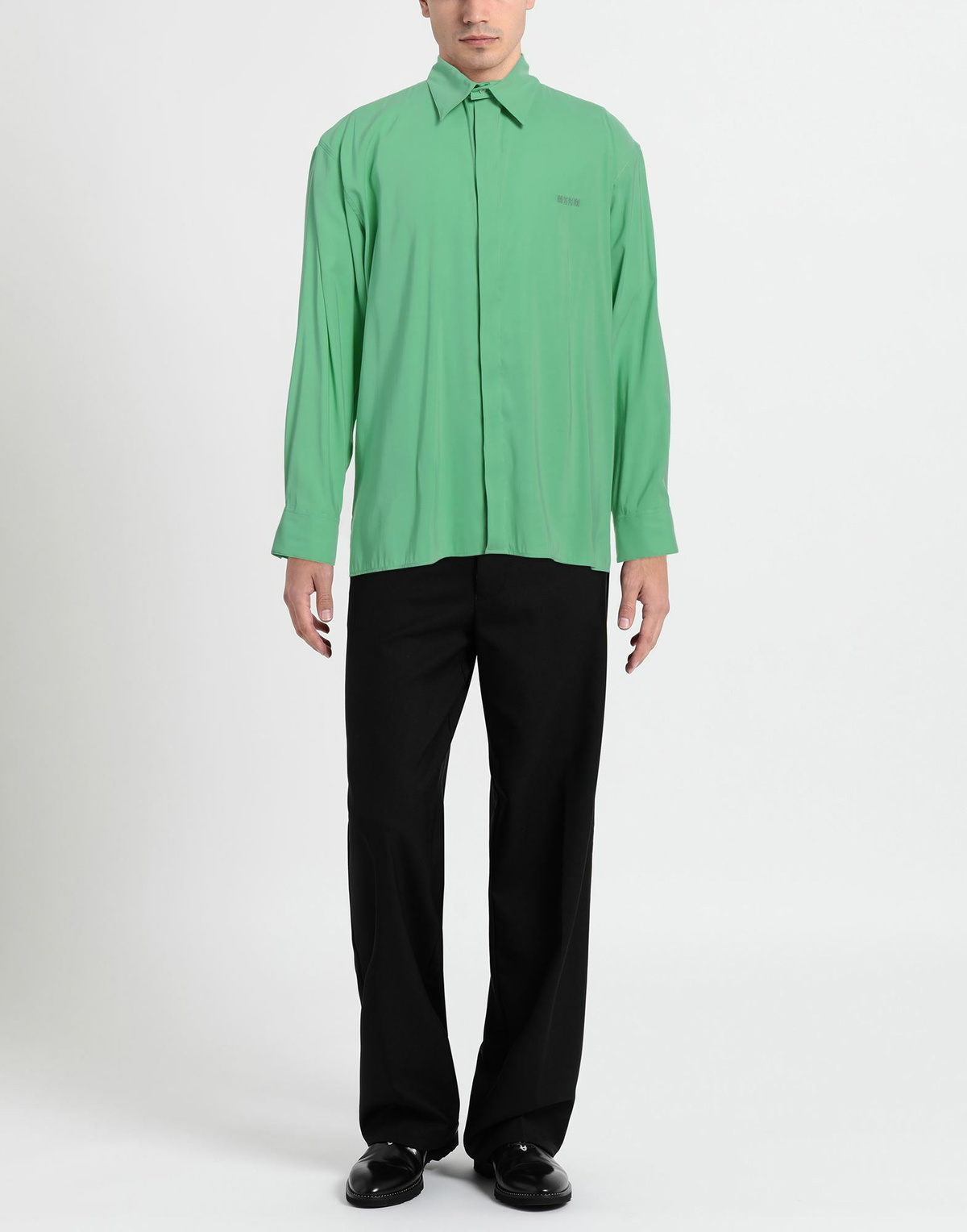 Msgm Mens Shirt Light in Green