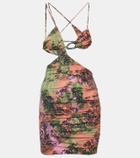 Roberta Einer Lua printed cutout minidress