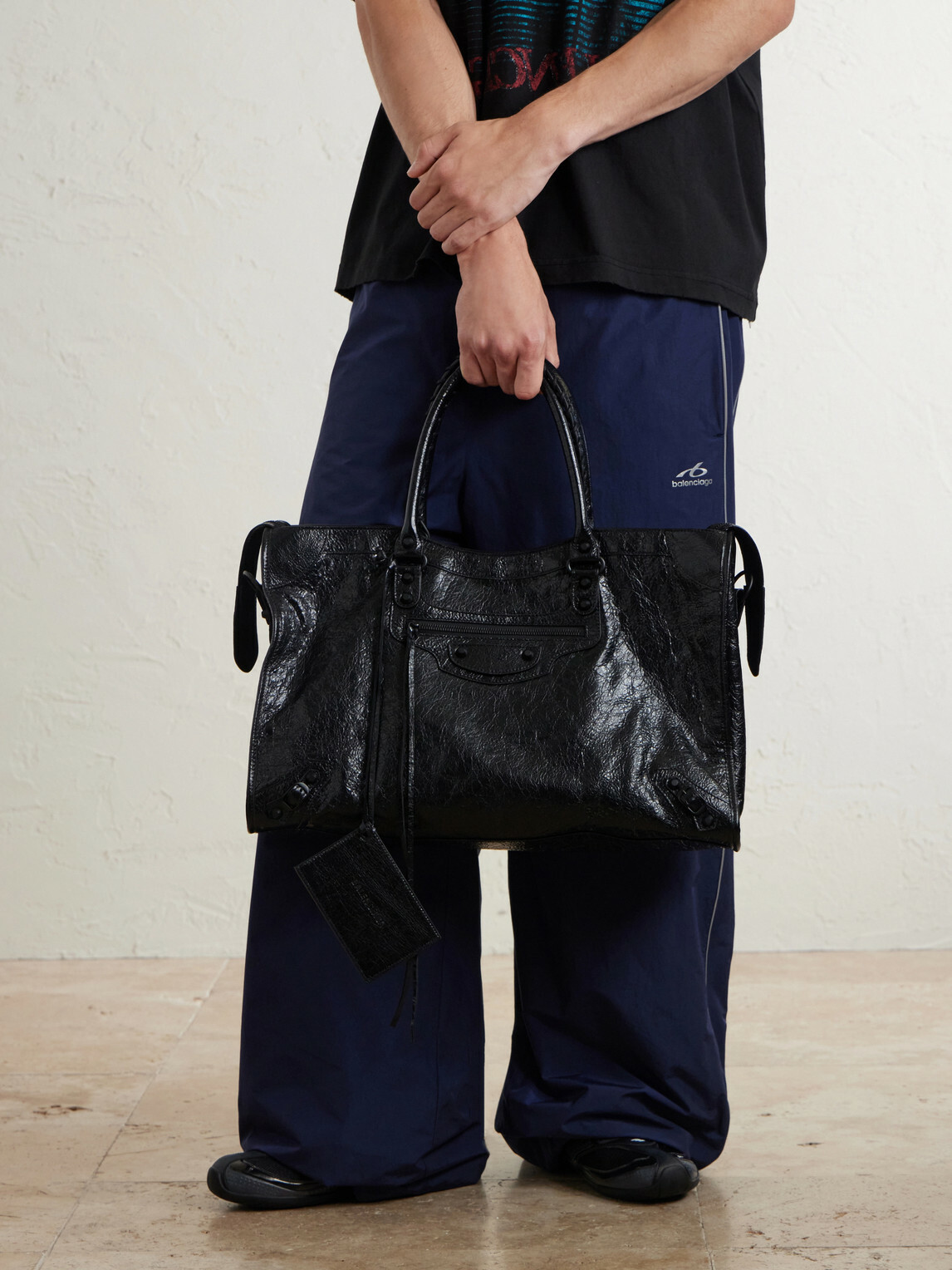 Balenciaga - Le City Large Textured-Leather Tote Bag