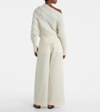 Xu Zhi Cable-knit one-shoulder sweater