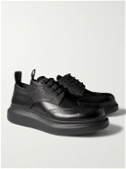 Alexander McQueen - Exaggerated-Sole Leather Brogues - Black