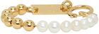 IN GOLD WE TRUST PARIS Gold Ball Chain & Pearls Bracelet