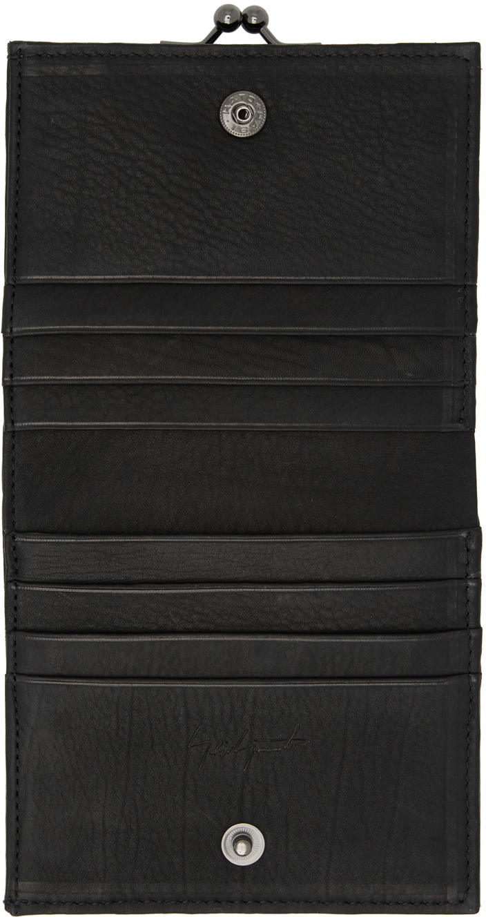 Yohji Yamamoto Black discord Clasp Wallet Yohji Yamamoto