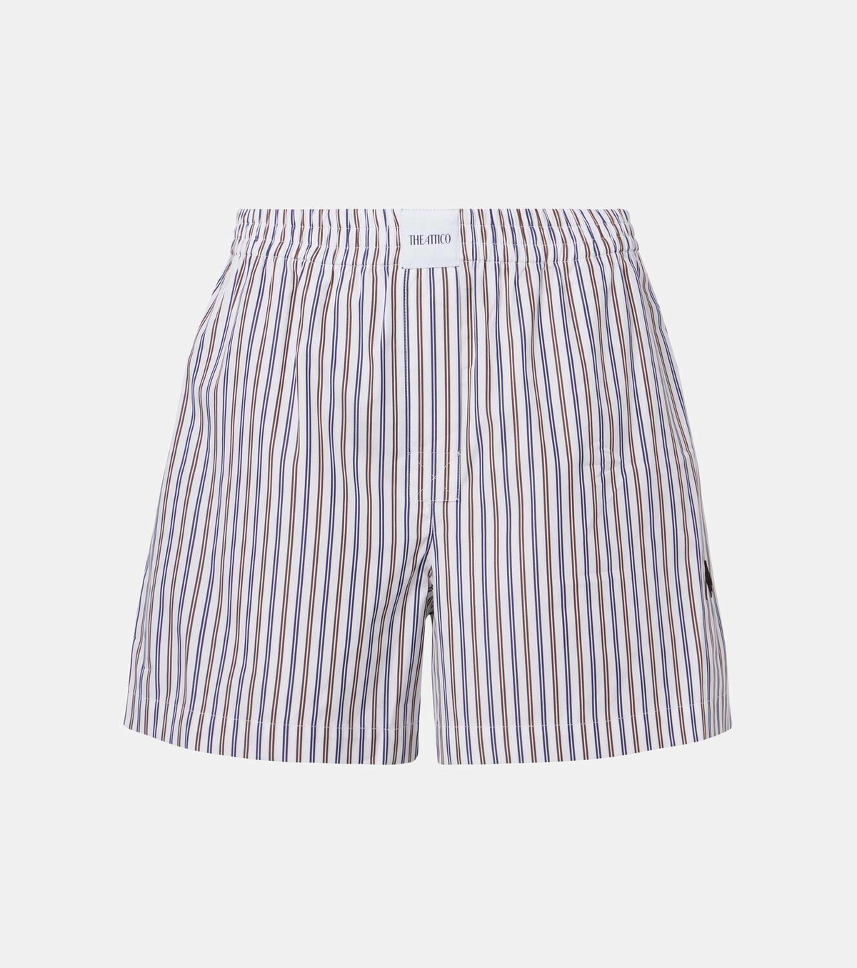 The Attico Striped cotton shorts