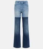 Peter Do Patchwork high-rise straight jeans