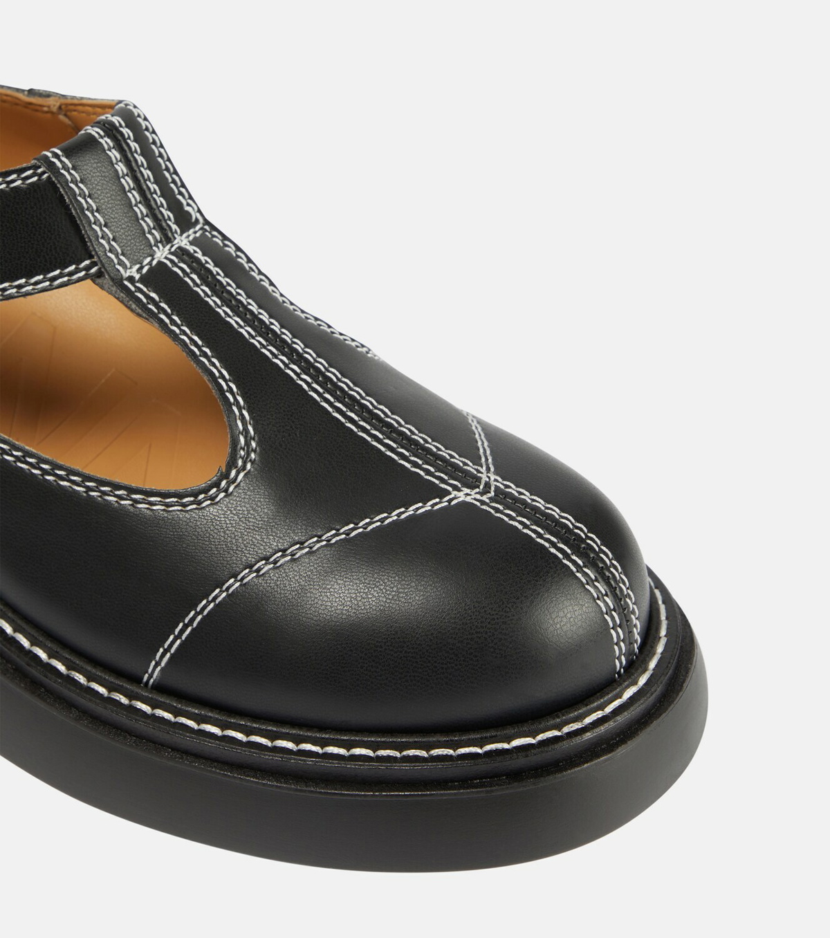 Ganni Everyday Buckle faux-leather Mary Janes GANNI