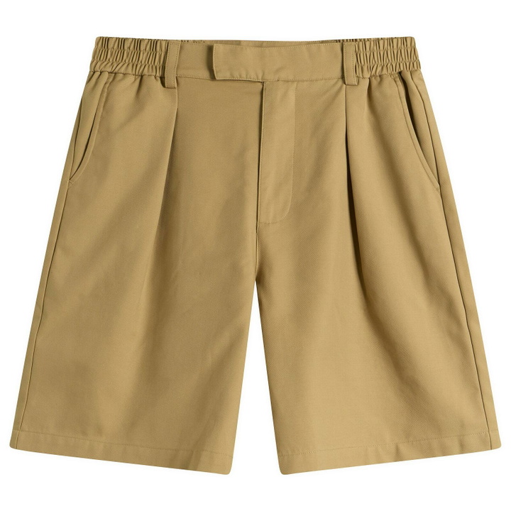 Photo: Bound Men's Wide Pleated Shorts in Camel
