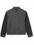Theory - Wool and Cashmere-Blend Bomber Jacket - Gray