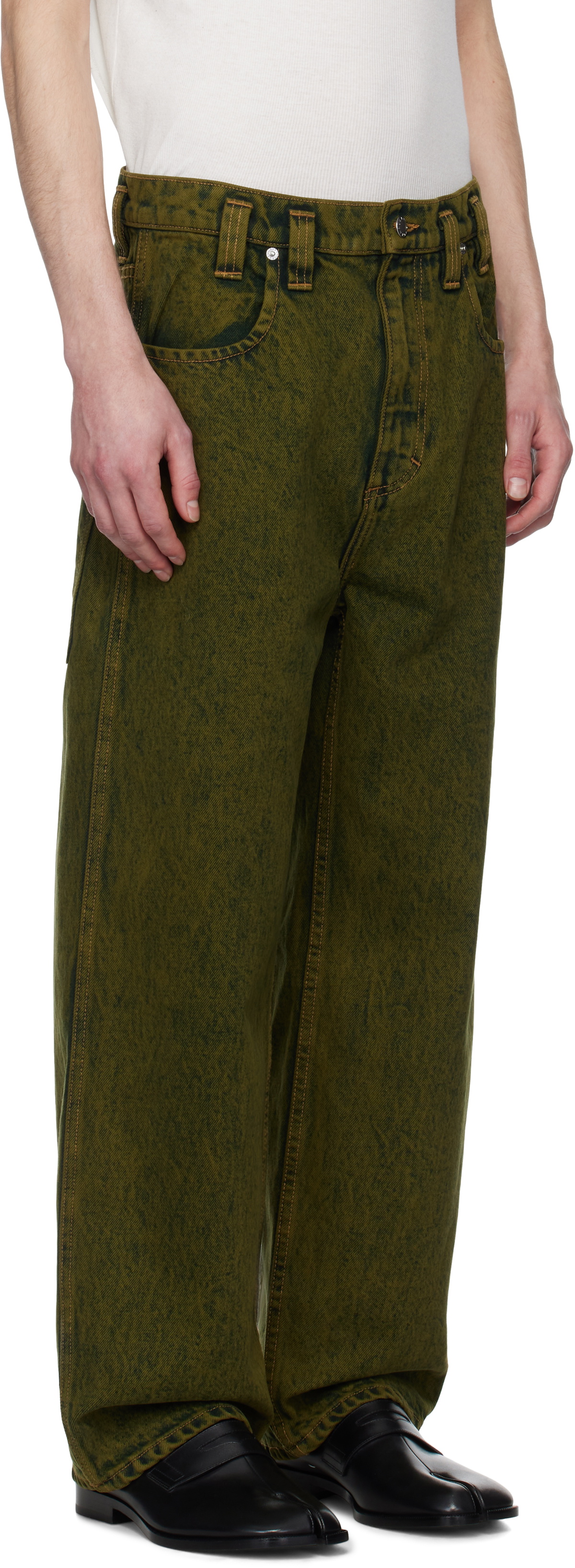 Eckhaus Latta Green Baggy Jeans