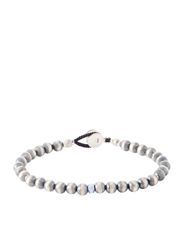 Photo: Mikia - Circle5 Sterling Silver Multi-Stone Beaded Bracelet - Silver
